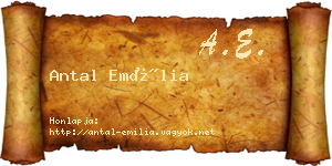 Antal Emília névjegykártya